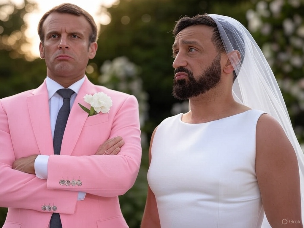 couple hanouna macron