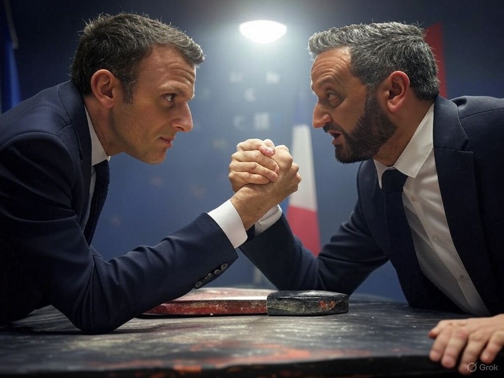 macron vs hanouna