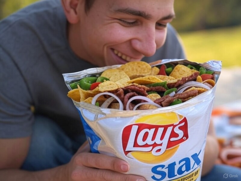 kebab dans un sac de chips
